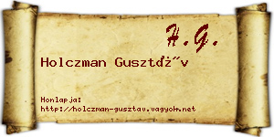 Holczman Gusztáv névjegykártya